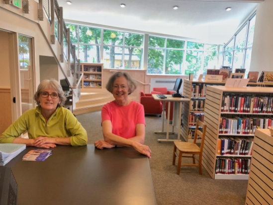 Rose Ann Walsh (Senior Library Technical Assistant) and Priscilla Webster (Library Branch Manager)